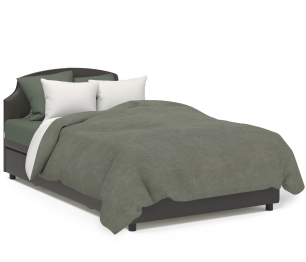 Кровать тахта Шарм 90 с подъемным механизмом, рогожка / экокожа