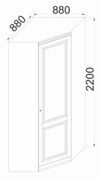 Гостиная Деметра Ш-01 Шкаф (левый)  *без карниза