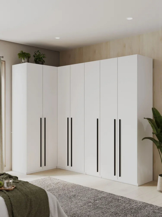 Угловые шкафы, Угловой шкаф для одежды распашной с ящиками София 2200х2500х1300 мм