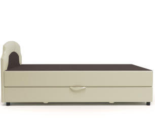 Кровать тахта Шарм 90 с подъемным механизмом, рогожка/экокожа