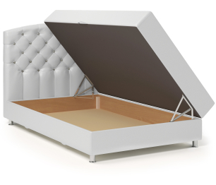 Кровать тахта Премиум Люкс 90 с подъемным механизмом, рогожка / экокожа