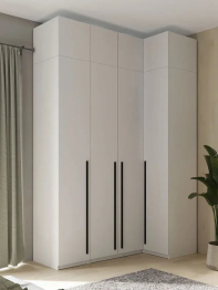 Угловой шкаф для одежды распашной с ящиками и антресолью, София, 2600х1700х900мм