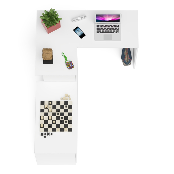 Угловые, Компьютерный угловой стол левое исполнение с широкой тумбой Мори МА-900