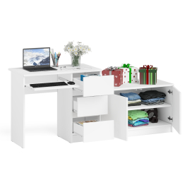 Тумба Мори МА900.1 и стол компьютерный МС-6 ящики справа