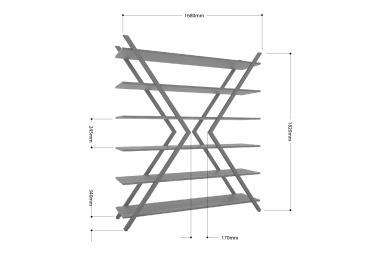 Стеллаж Айсберг Лофт ИКС черный