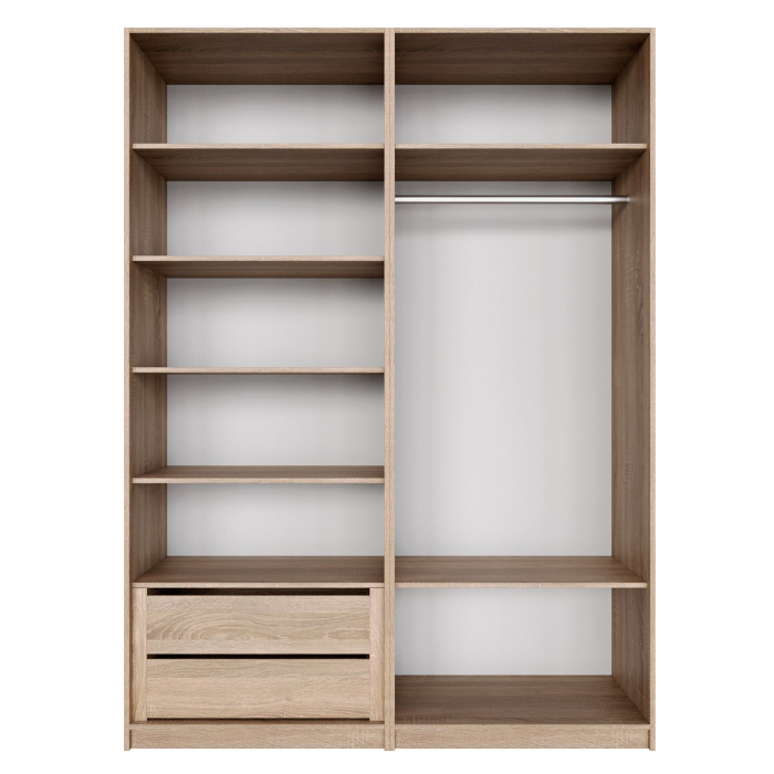 Шкафы распашные, Распашной шкаф Локер 800+800 с ящиками и полками слева