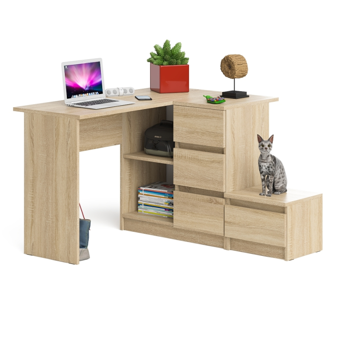 Угловые, Угловой компьютерный стол Мори МС-16 правый с тумбой ТМП400