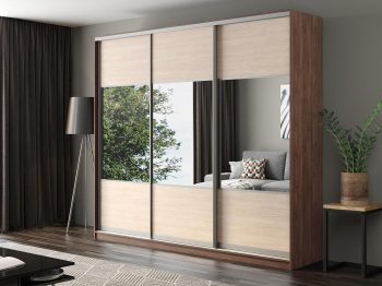 Шкаф-купе Айсберг 270 ШАМОНИ ТЕМНЫЙ (шамони светлый/комбинированный)