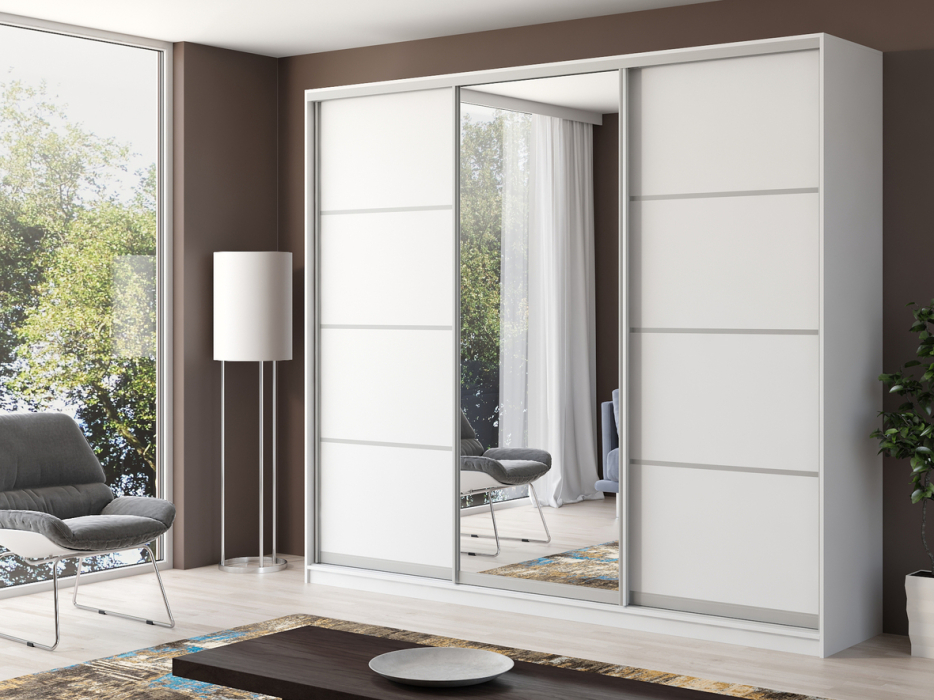 Шкафы-купе, Шкаф купе 3-х дверный Айсберг 250 +зеркало