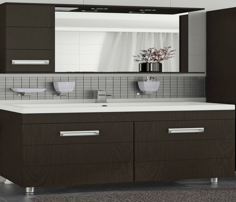 Тумбы с раковиной для ванны, Тумба с раковиной Francesca Avanti  Кубо 80