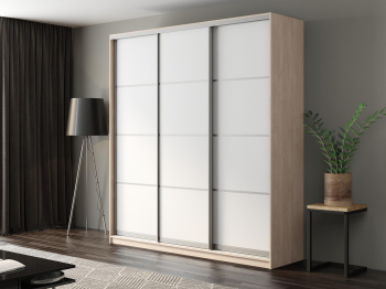 Шкаф-купе Айсберг 220 ШАМОНИ СВЕТЛЫЙ (белый/глухой)