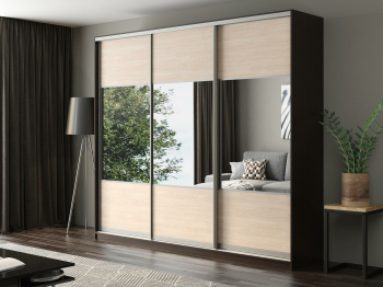 Шкаф-купе Айсберг 270 ВЕНГЕ (шамони светлый/комбинированный)