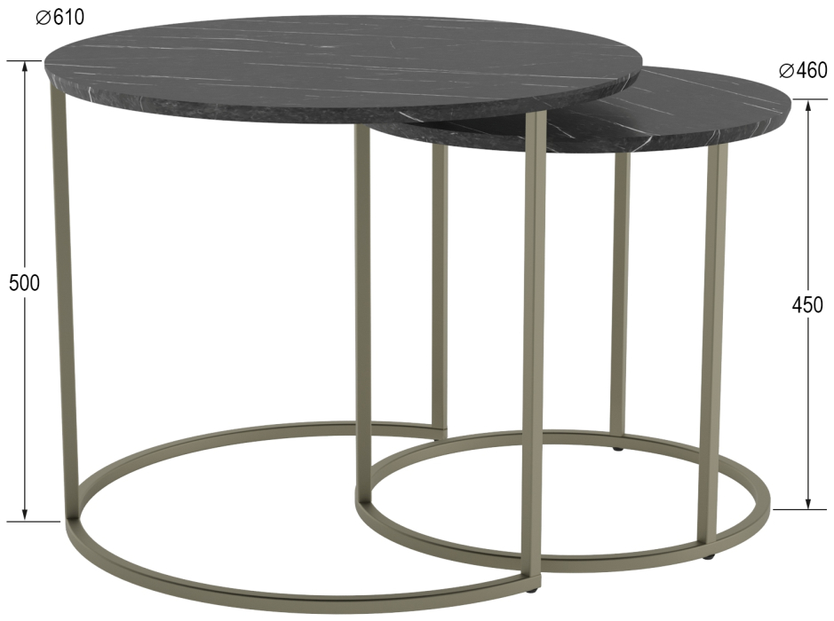 Журнальные столики, Комплект журнальных столов Лесли