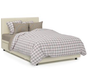 Кровать тахта Классика 90 с подъемным механизмом, рогожка / экокожа