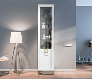 Комплект для гостиной с витриной Ассоль, Белый