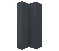 Для одежды, Шкаф угловой Лаура Серый уголь