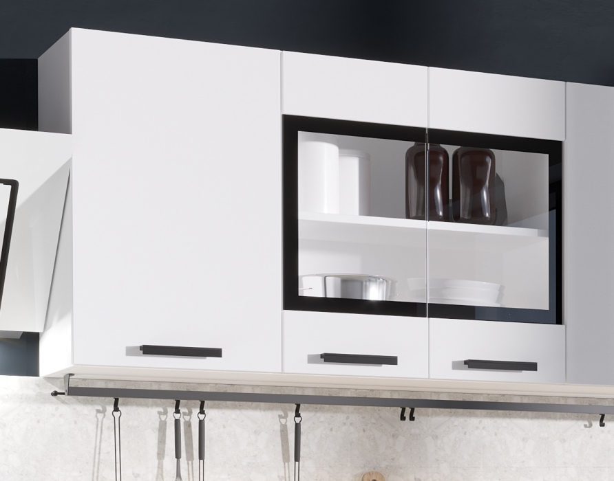 Кухонные гарнитуры, Кухня Хозяюшка 1,5 м Белый гладкий/Дуб вотан ЛДСП