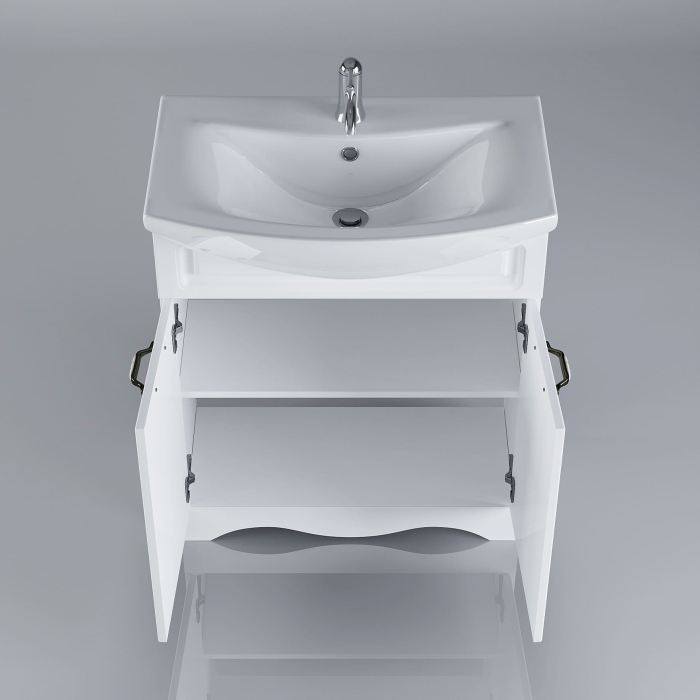 Тумбы с раковиной для ванны, Тумба с раковиной  Francesca Avanti Империя 50 белый (2 двери, ум. Уют 50)