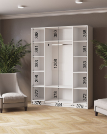 Шкаф комбинированный Ларс 1600 (с зеркалом)