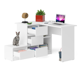 Компьютерный стол угловой Мори МС-16 левый и тумбочка на 400