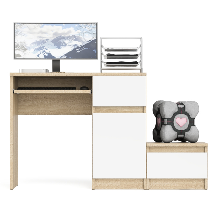 Прямые компьютерные столы, Компьютерный стол МС-1 правый с тумбой Мори