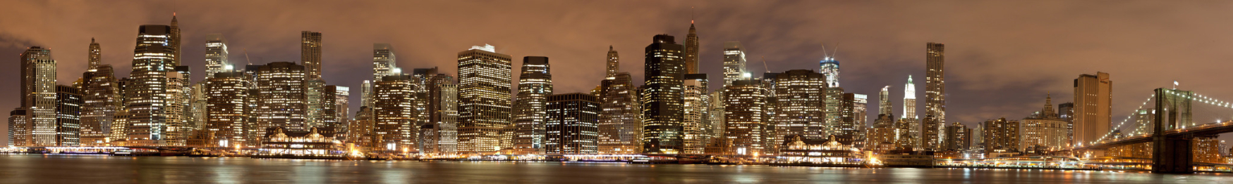 Кухонный фартук Ночной Манхэттен 2000x600x1.5 мм глянец