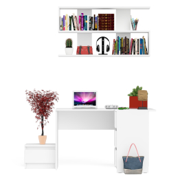 Стол угловой компьютерный МС-16 Мори правый с полкой верхней на 1200 и тумбой ТМП400