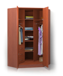 Шкаф распашной угловой ALISA-5 габарит 1100/1100х500/500х2000