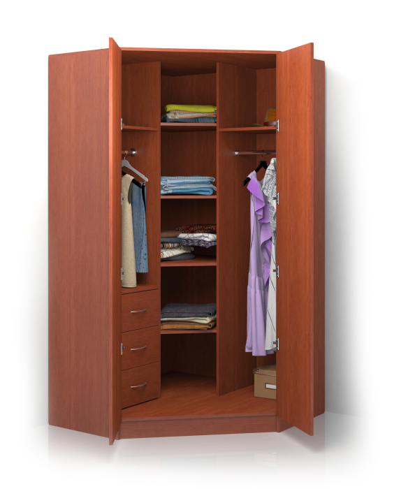 Для одежды, Шкаф распашной угловой ALISA-5 габарит 1100/1100х500/500х2000
