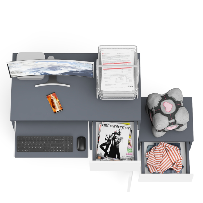 Прямые компьютерные столы, Компьютерный стол МС-1 правый с тумбой Мори