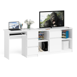 Компьютерный стол три ящика МС-6 правый с тумбой Мори 1204-1