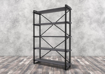 Стеллаж Айсберг Лофт 120х182-2 черный