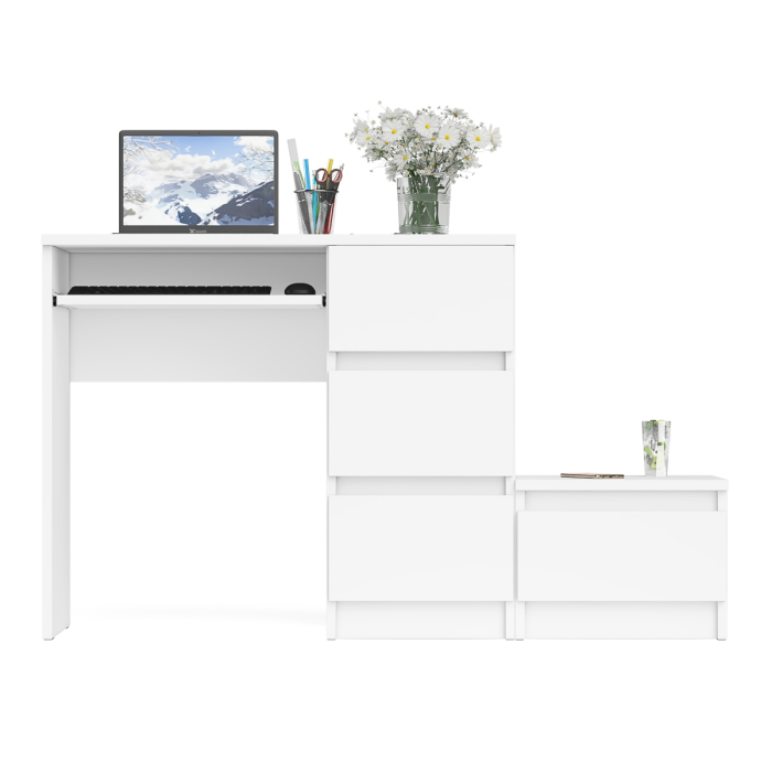 Прямые компьютерные столы, Стол компьютерный Мори МС-6 правое исполнение с тумбочкой 400-1