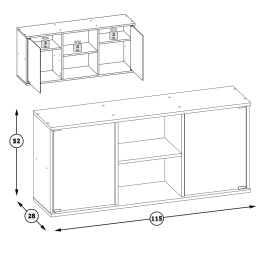 Шкаф навесной Бостон 10.51