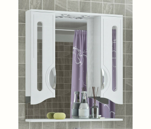 Зеркало-шкаф Francesca Avanti  Инфинити 80 2С белый 2 шкафа