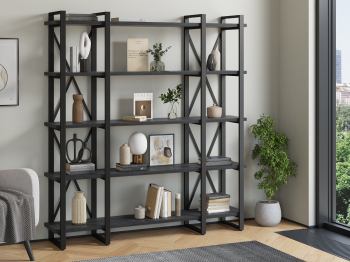 Стеллаж Айсберг Лофт 160х182-4 v3 черный