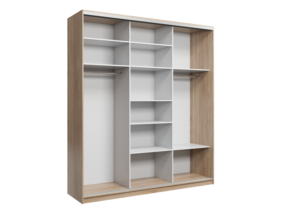 Шкафы-купе, Шкаф-купе Айсберг 240 ВЕНГЕ (шамони темный/зеркало)