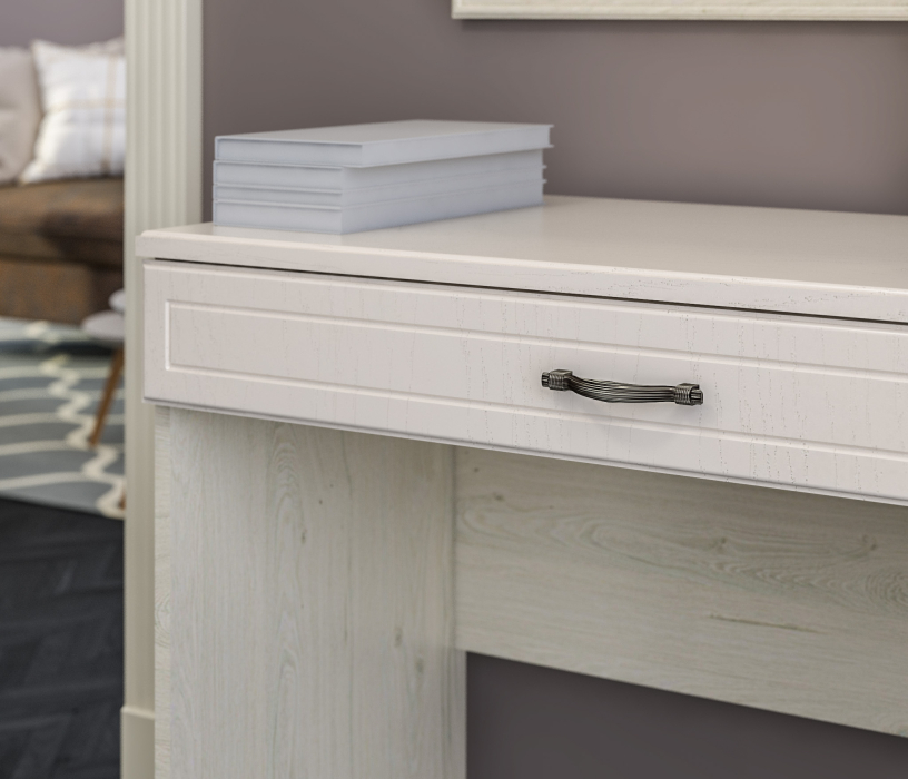 Туалетные столики, Стол туалетный Гранд / Ливерпуль СБ-3527 Дуб Приморский Белый/МДФ Классика Светлый