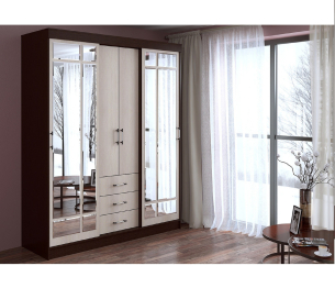 Шкаф-купе комбинированный Маэстро Венге