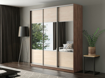 Шкаф-купе Айсберг 220 ШАМОНИ ТЕМНЫЙ (шамони светлый/комбинированный)