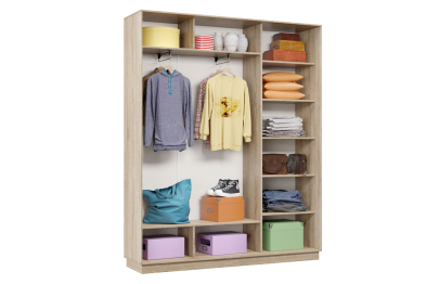 Шкаф-купе Премьер Лайт 21 (08;11;08) трехдверный