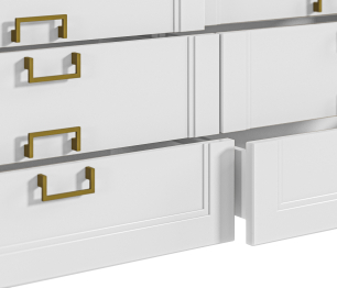 Комод Ассоль СБ-3435 Белый/МДФ Белый