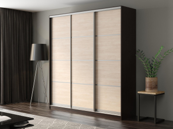 Шкаф-купе Айсберг 220 ВЕНГЕ (шамони светлый/глухой)