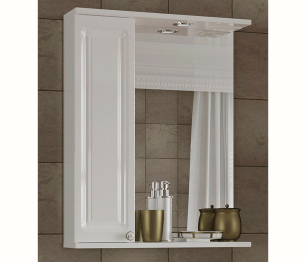 Шкаф-зеркало Francesca Avanti Империя 50 белый левый