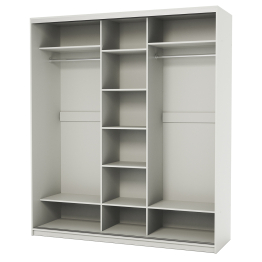 Шкаф-купе 3-х дв. Премиум с полками и со штангами 190х60х220