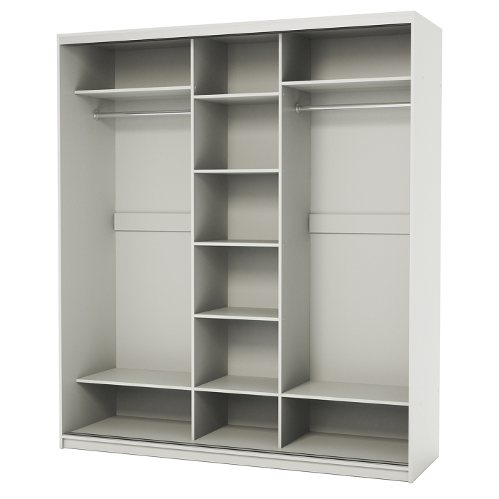 Шкафы-купе, Шкаф-купе 3-х дв. Премиум с полками и со штангами 190х60х220