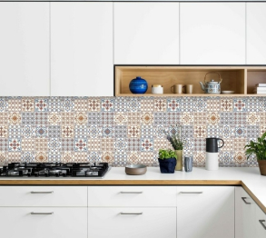 Кухонный фартук Восточная плитка 3000x600x1.5 мм глянец