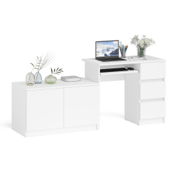 Тумба Мори МА900.1 и стол компьютерный МС-6 ящики справа