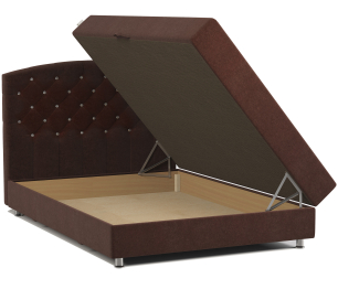 Кровать тахта односпальная с подъемным механизмом и матрасом Премиум Люкс 90, велюр