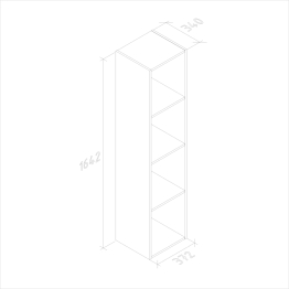 Стеллаж 164х37 Феликс